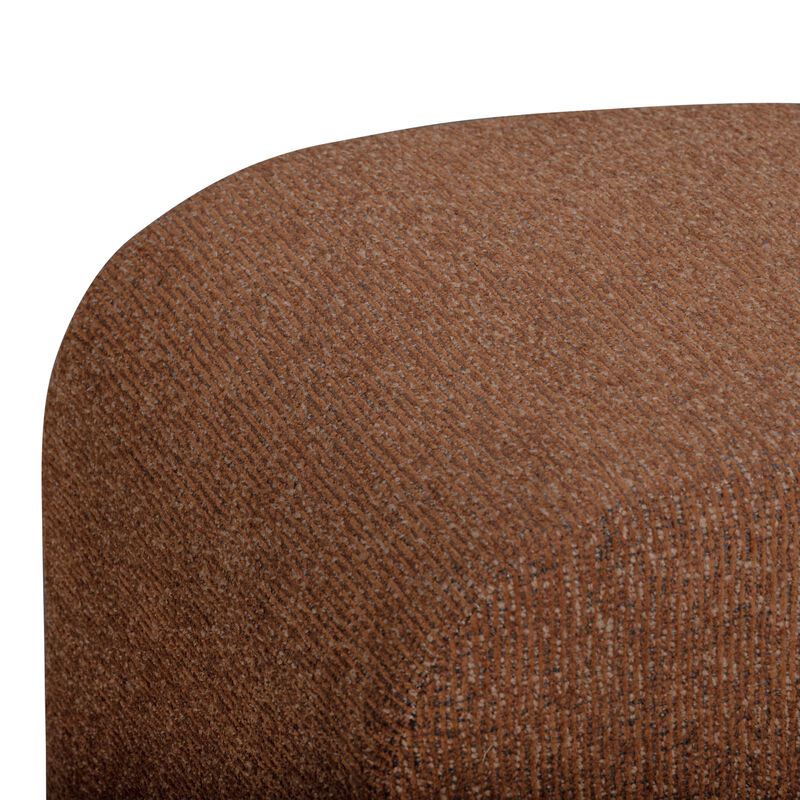 Desi Black and White Woven Fabric Ottoman image number 3