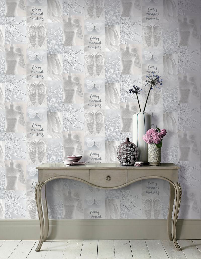 Chou Light Grey Inspirational Wallpaper image number 2