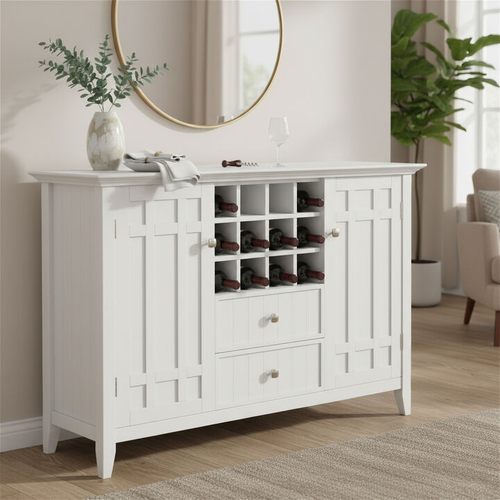 Simpli Home Bedford Sideboard Buffet and Wine Rack