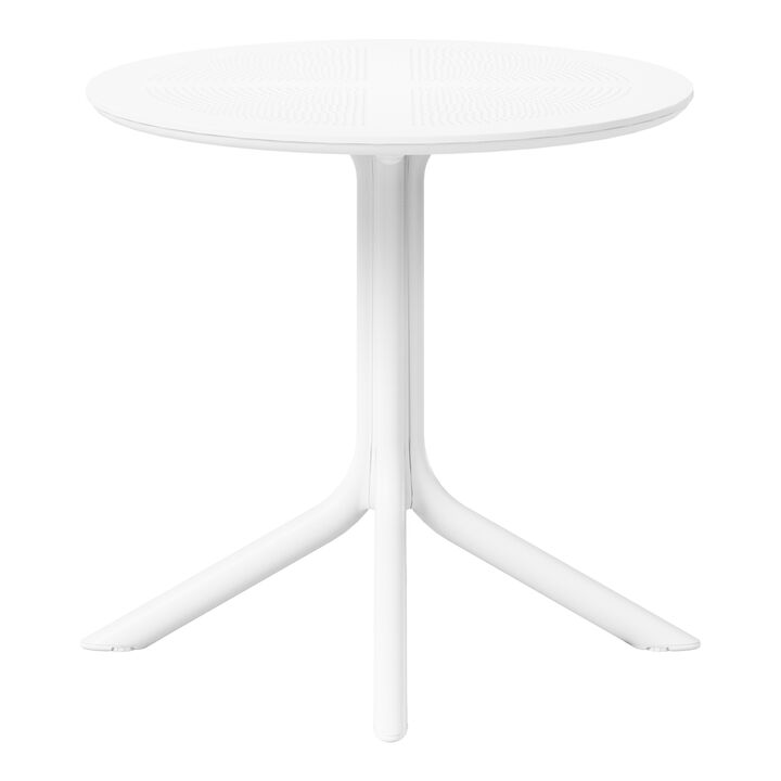 WestinTrends 31.5" Round Plastic Outdoor Patio Dining Table for 4