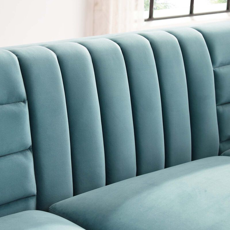 Ingenuity Channel Tufted Performance Velvet Sofa image number 5