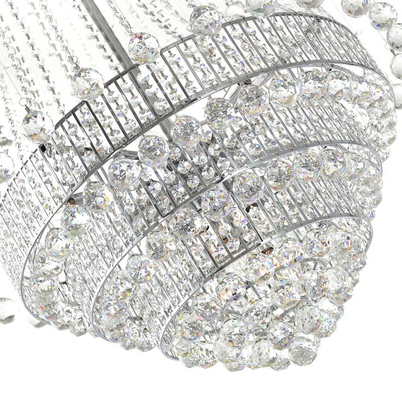 Hallway 32 Light Flush Mount With Chrome Finish