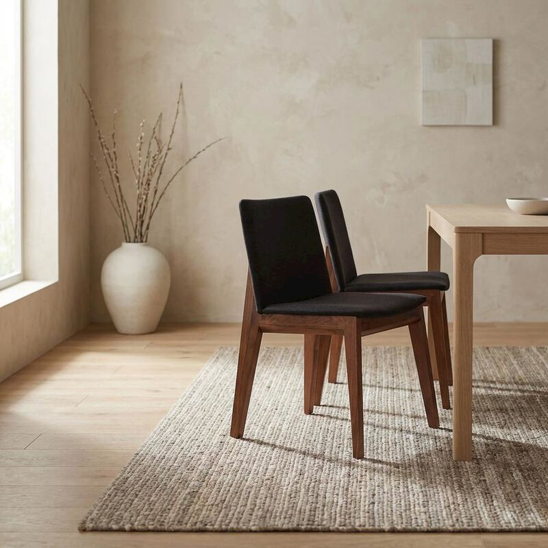 Starlight Canyon Home Mid-Century Dining Chairs Set of 2, Upholstered Accent Chair,Black image number 5