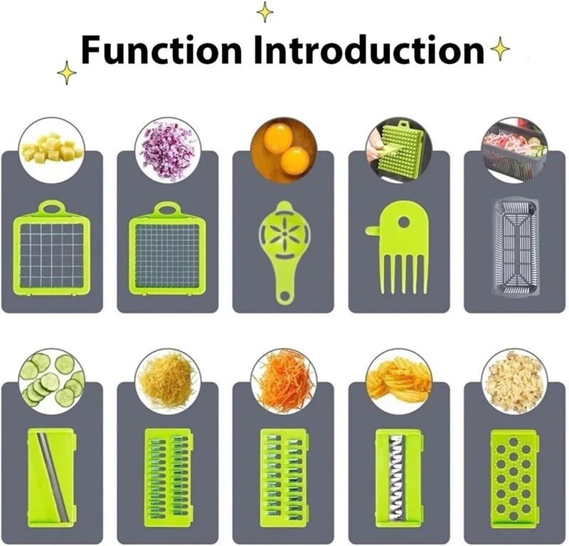 16 in 1 Multi Functional Vegetable Chopper Slicer Dicer image number 4