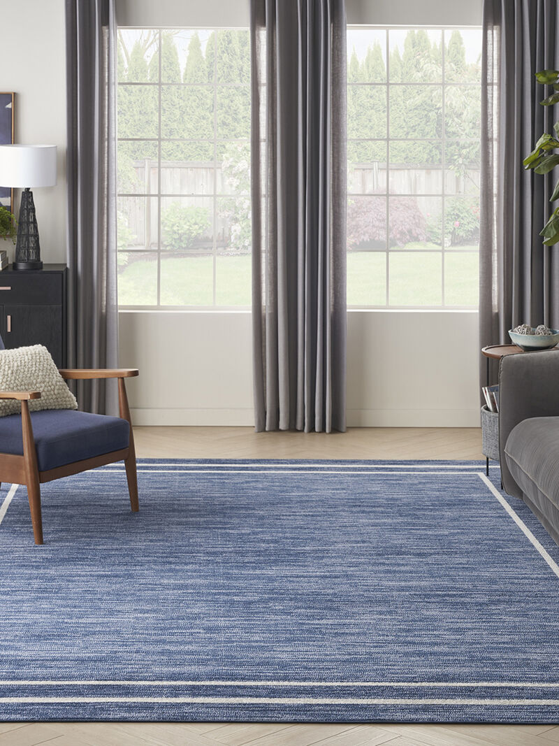 Nourison Essentials NRE02 Navy/Ivory 9' x 12' Rug