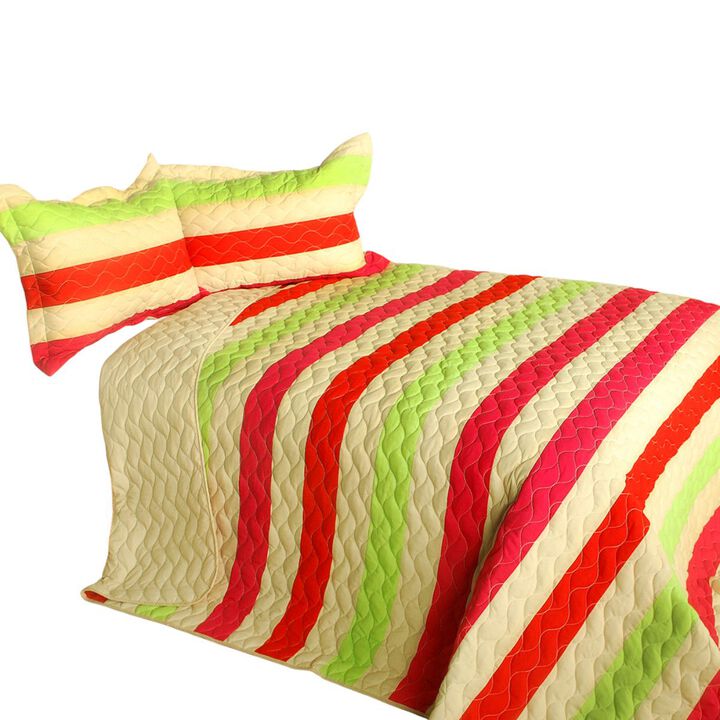 Lightweight Queen Size 3PC Patchwork Quilt Set All-Season Bedspread