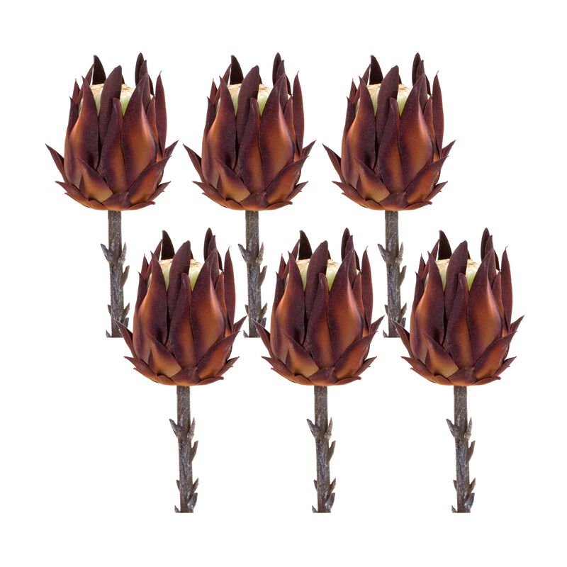 Set of 6 Stunning Exotic Protea Stems Bold Artificial Blooms for Unique Floral Arrangements