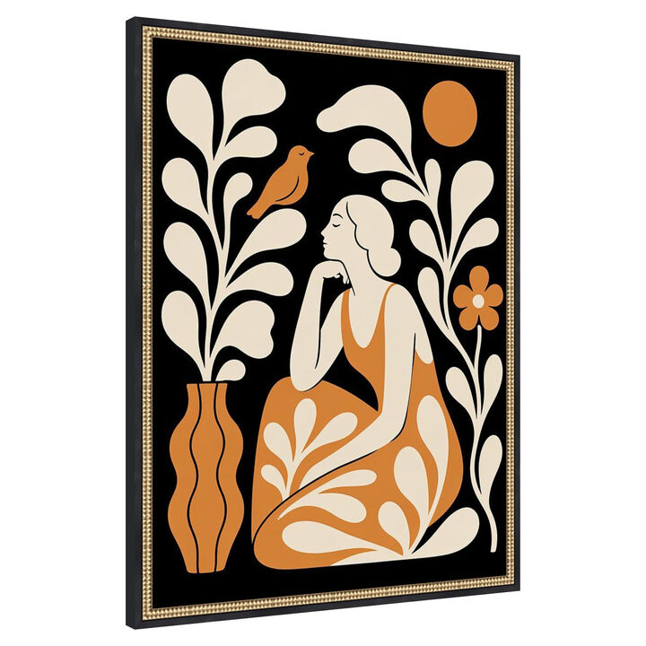 Daydreams in the Amber Garden by Tradelink inhouse artist Framed Canvas Wall Art