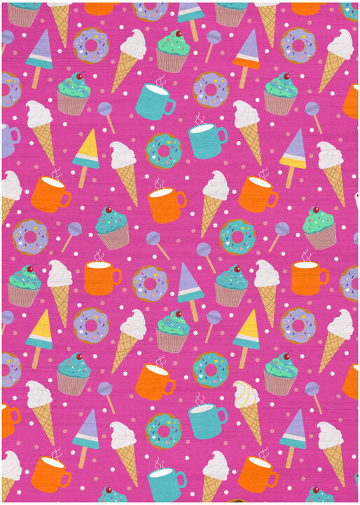 HomeRoots Ice and Donut Youthful Washable Area Rug