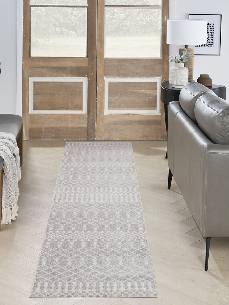 Astra Machine Washable ASW10 Gray 2'2" x 10' Rug