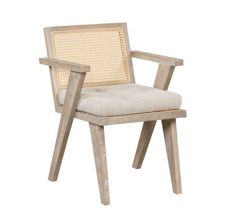 Merax Mid-Century Linen Upholstered Accent Chair