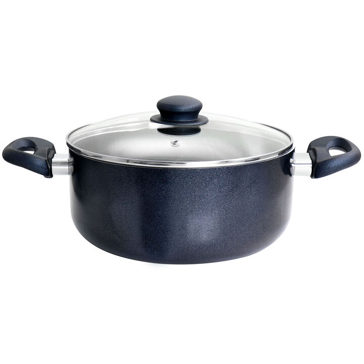 Oster Anetta 5 Quart Nonstick Dutch Oven with Lid in Navy Blue