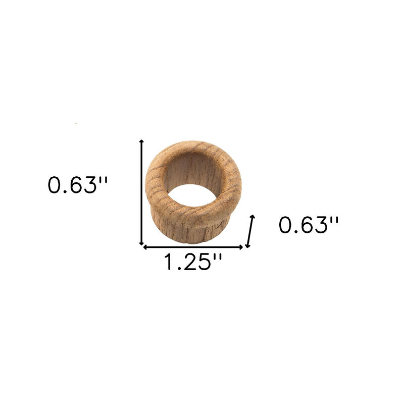 HomeRoots Set of Two Brown Wood Open Circle Drawer Pull Knobs image number 6