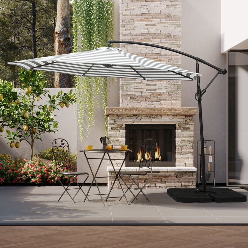 WestinTrends 10 ft. Outdoor / Patio Cantilever Hanging Umbrella