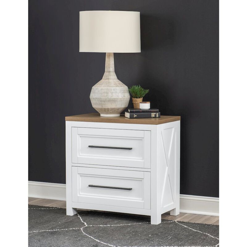 Legacy Classic Franklin Nightstand - 2 Drawer with Outlets & USB Ports