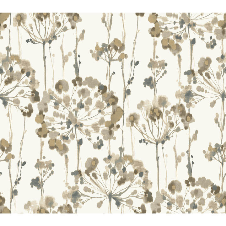 Flourish Taupe Metallic Wallpaper