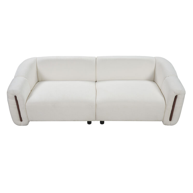 Vixba 87.4" Modern Curved Block Sofa image number 2