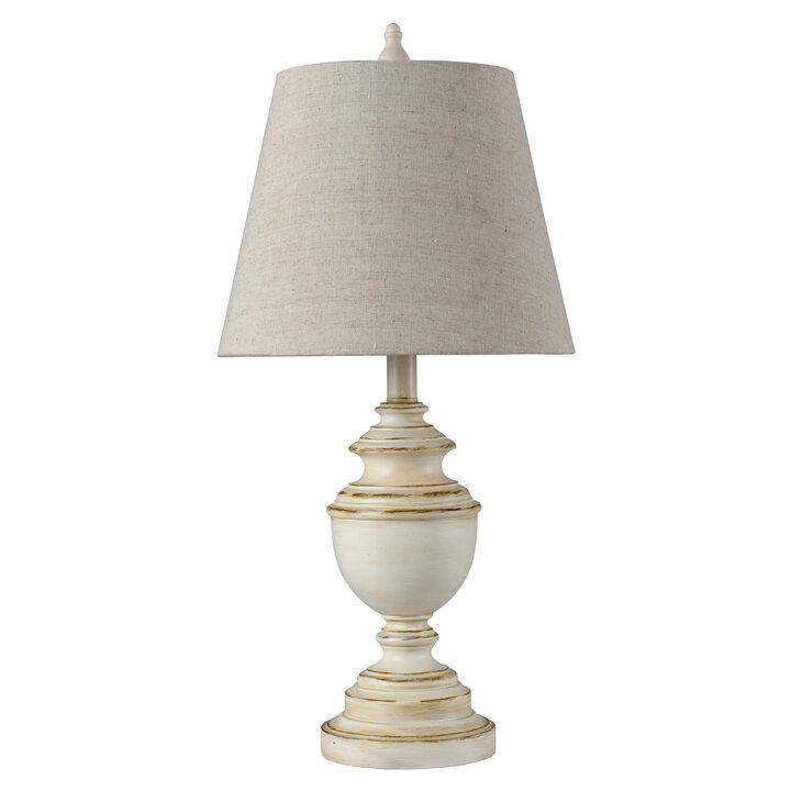 Old White Accent Table Lamp (Set of 2)