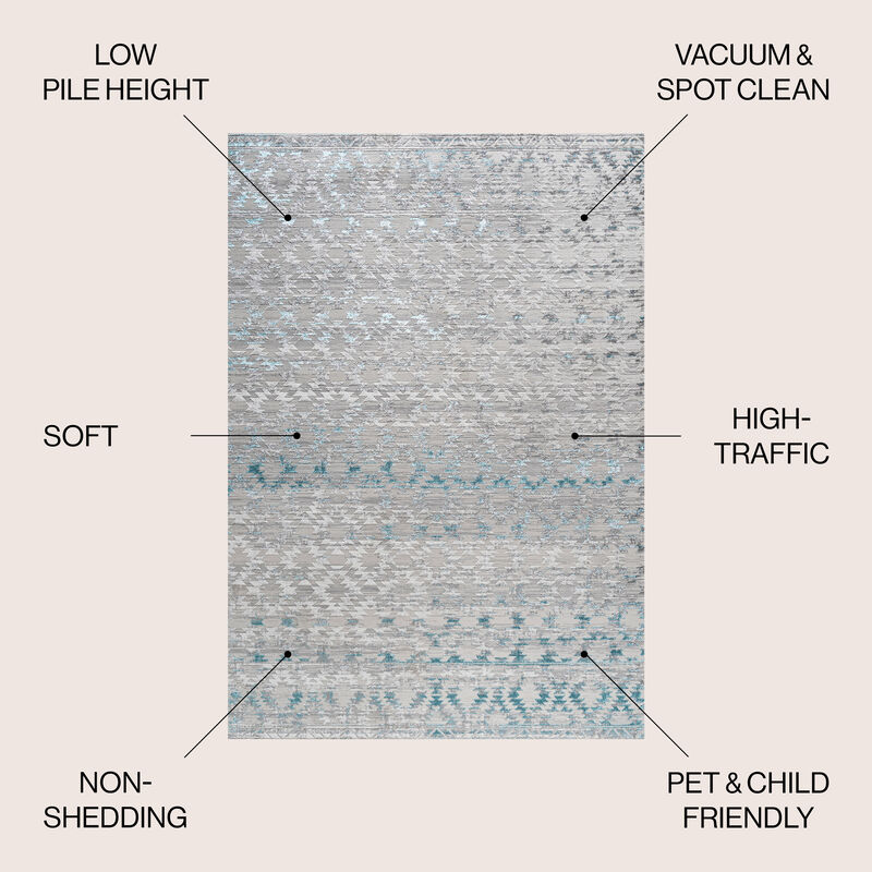 Ancient Faded Trellis Area Rug