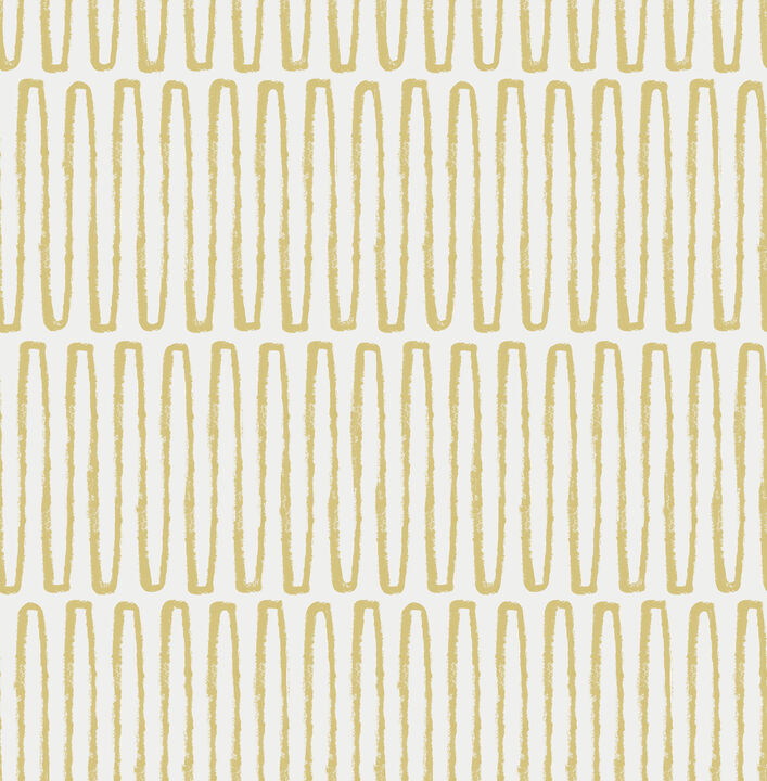 Lars Mustard Retro Wave Wallpaper (Set of 2)