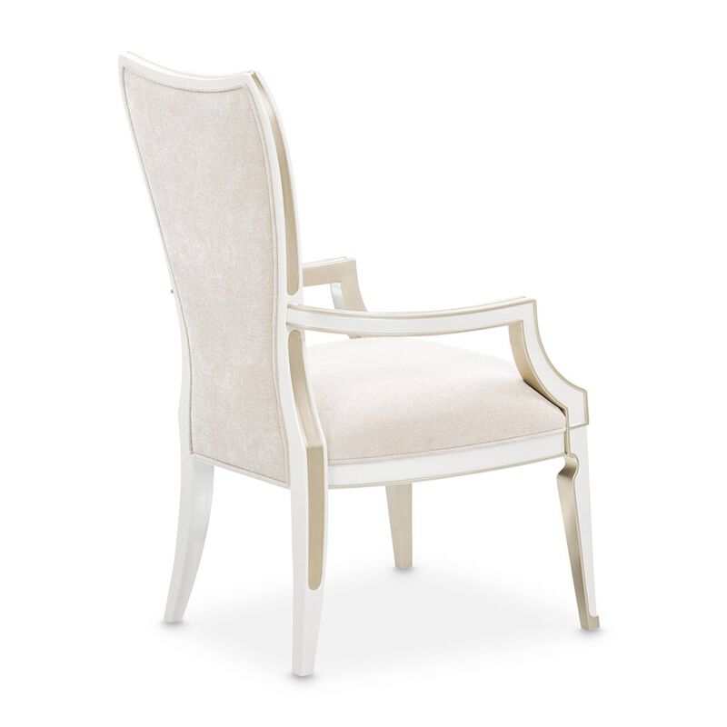 Michael Amini La Marisia Dining Arm Chair, Set of 2 - Tranquil/Creamy Pearl