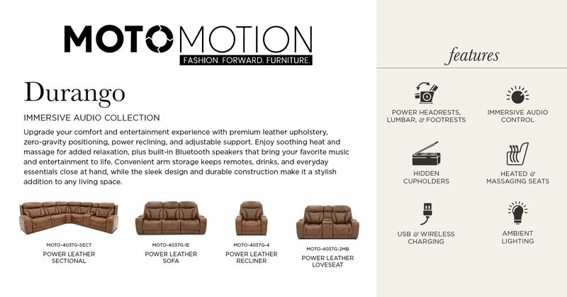Durango Immersive Audio Power Recliner image number 1
