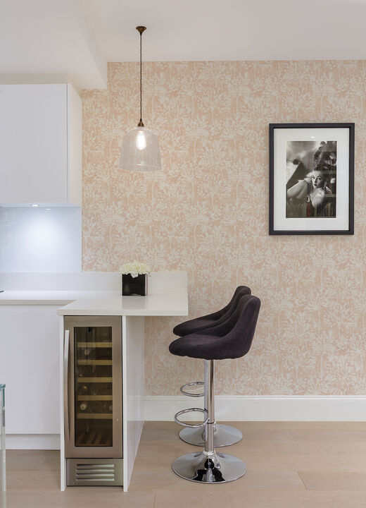 Dori Blush Painterly Floral Wallpaper