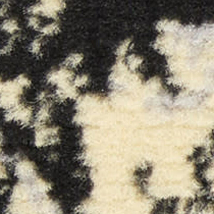HomeRoots Medallion Distressed Non Skid Area Rug