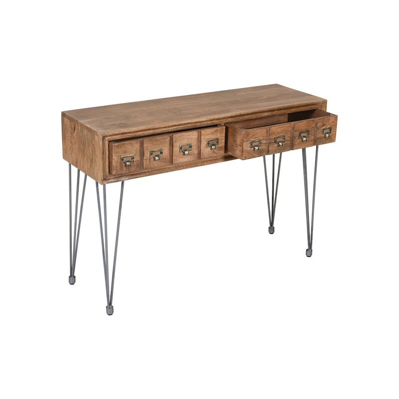 Jofran American Vintage Solid Wood Sofa Table with Apothecary Drawers