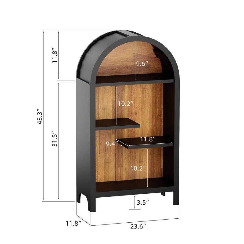 Sukpid Arched Top Freestanding Shelf Open Cabinet image number 3