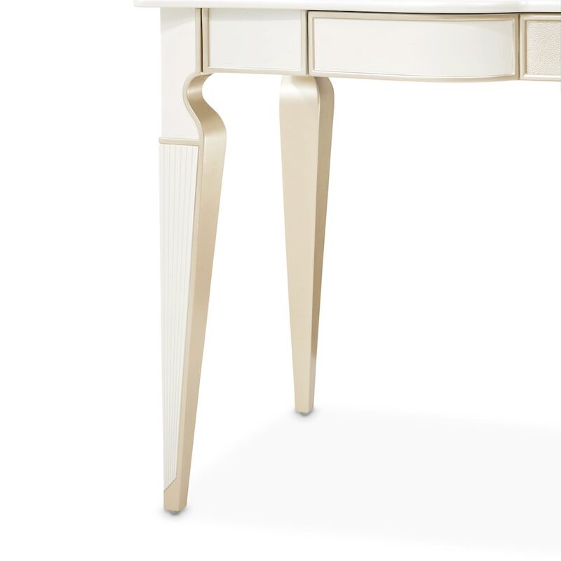 Michael Amini La Marisia Vanity Desk - Creamy Pearl