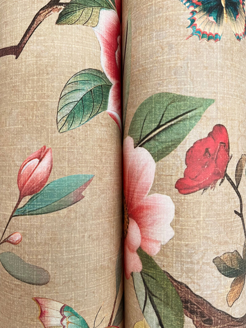 Kimora's Garden Linen Wallpaper image number 1