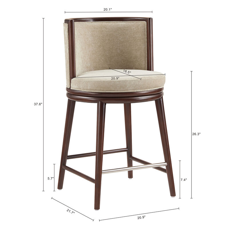 Evalyn Brown Counter Stools (Set of 3)