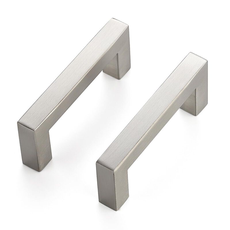 JOY DECOR 18 Pack Cabinet Handles,3 Inch Brushed Nickel Cabinet Pulls,Kitchen Cabinet Handles Square Drawer Pulls Stainless Stee