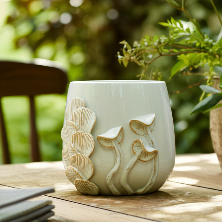 Mushroom Applique Planter