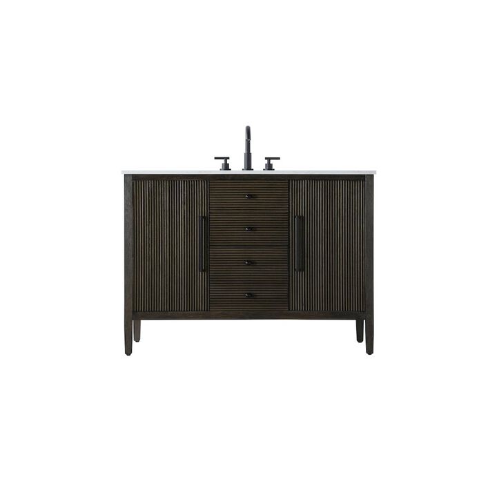 Elegant Kitchen and Bath 48 inch Single Bathroom Vanity in Chocolate Oak