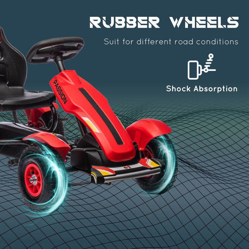 BreeBe Kids Ride On Pedal Go Kart with Sharp Steering image number 5