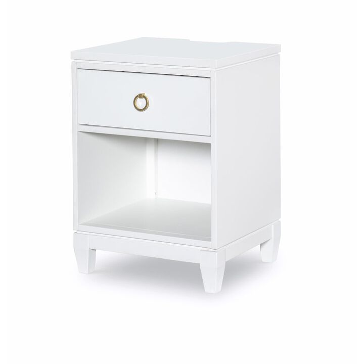Legacy Classic Summerland Open Nightstand with Drawer, Outlets, and USB Ports