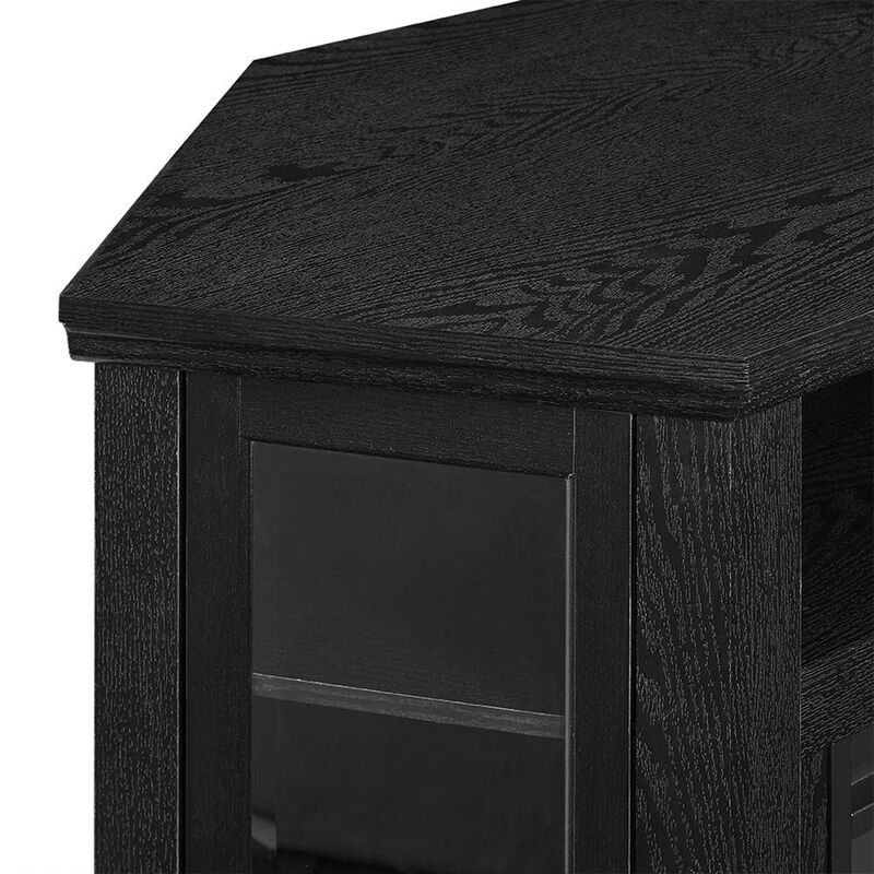 Belen Kox 48 Corner Wood Media Stand with Electric Fireplace, Belen Kox