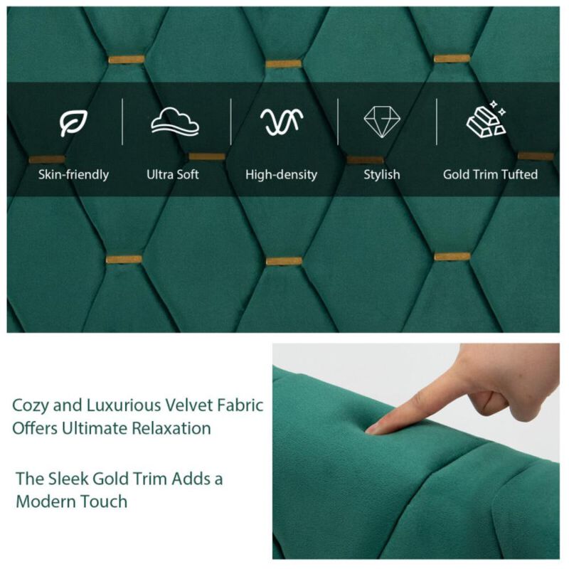 Hivvago Upholstered Platform Bed Frame with Adjustable Headboard