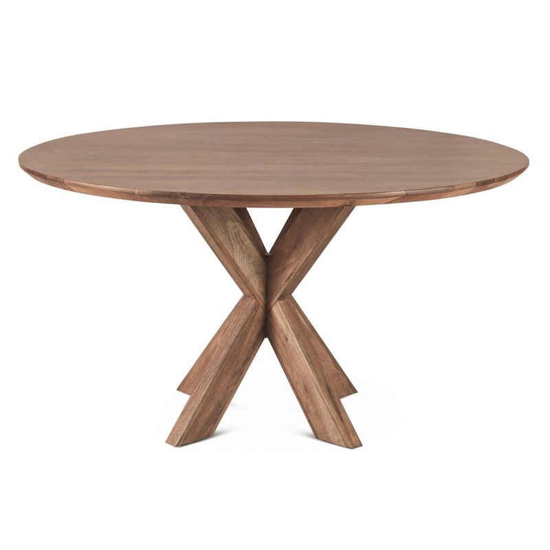 World Interiors Stockholm 54" Round Dining Table in Weathered Acacia image number 0