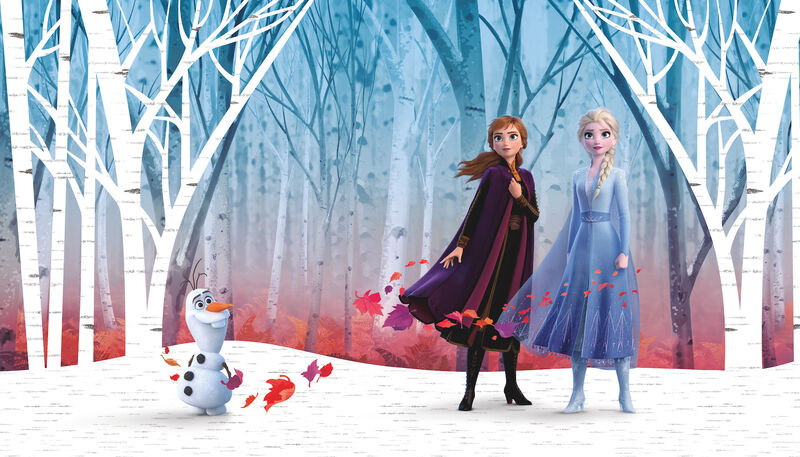 Frozen Woodland Tree Peel & Stick Wall Mural image number 0