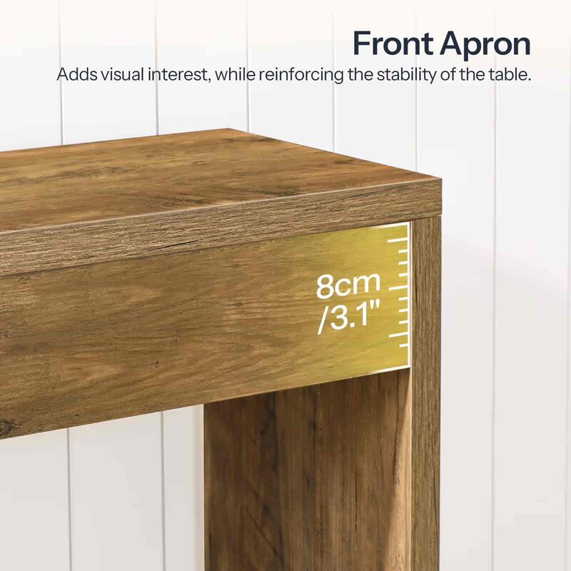 Modern Console Table for Entryway with Open Storage and Clean Lines- Brown image number 6