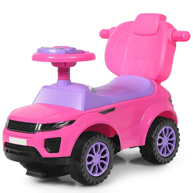 3 in 1 Toddler Ride On Push Car with Stroller Sliding Design and Music image number 4