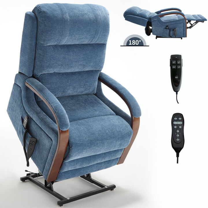 Mondawe Massage Rocker Recliner Rocking Chairs for Adults Oversized with 2 Cup Holders and USB Charge Port, Features Manual Massage and Heat