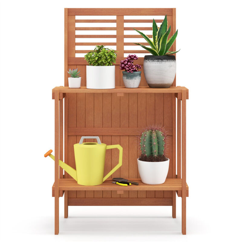 Foldable Outdoor Garden Plant Stand Portable Potted Plant Display Platform