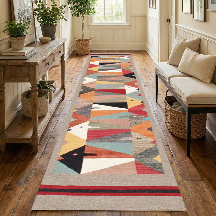 Pasargad Home Tuscany Hand-Woven Wool Area Rug- 2' 8'' X 11' 9''