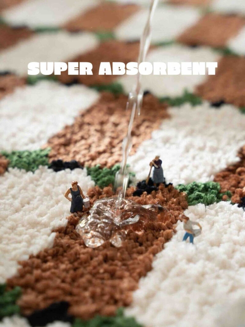 Retro Eclectic Checker Bath Rug, Machine-washable, Ultra Soft & Absorbent