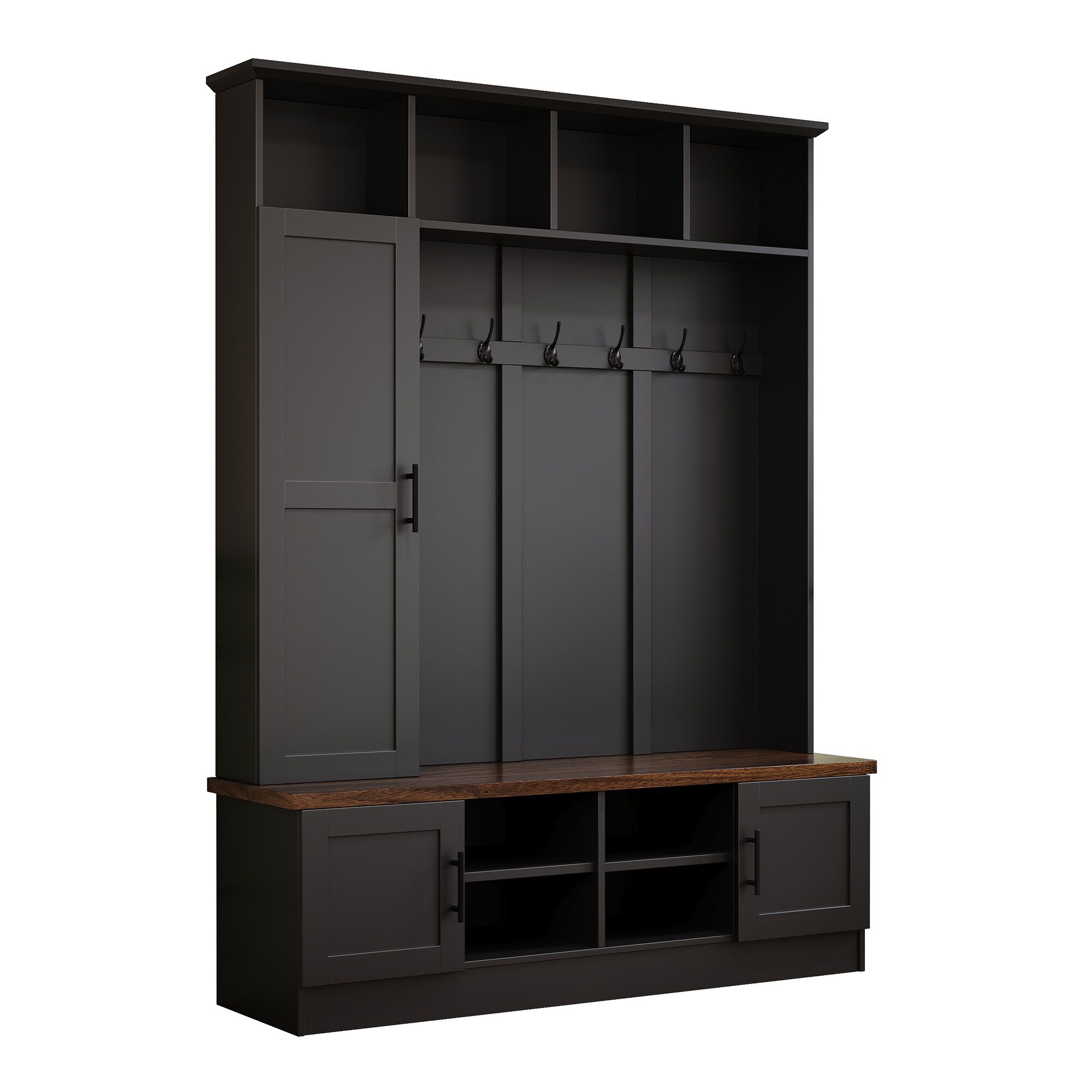 Versatile Entryway Hall Tree with Storage Bench