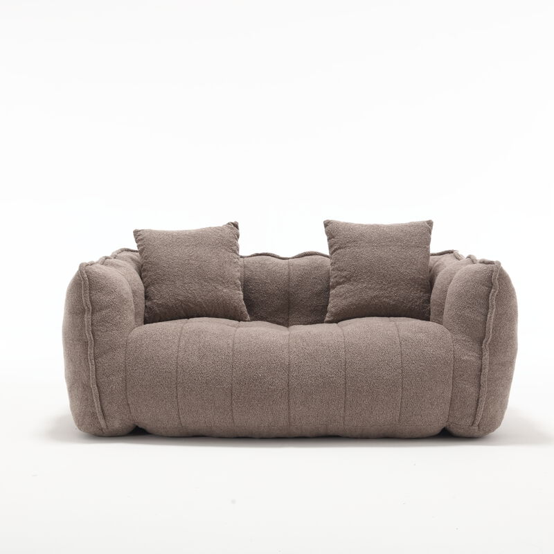 Merax Chenille Lazy Bean Bag Loveseat for Living Room.